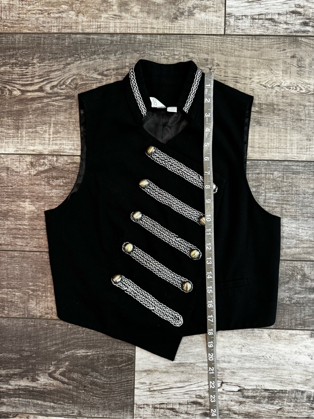 GO International Black Vest with Silver details Size Small - Picture 6 of 7